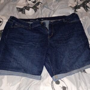 St. John's Bay Dark Blue Jean Shorts